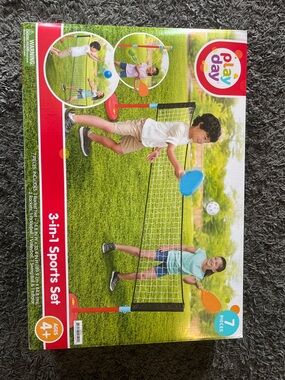 Play Day 3-in-1 Kids Sports Set - Blue & Orange